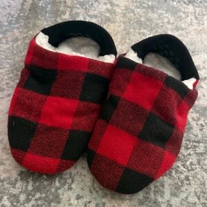 Red and Black Plaid Slippers